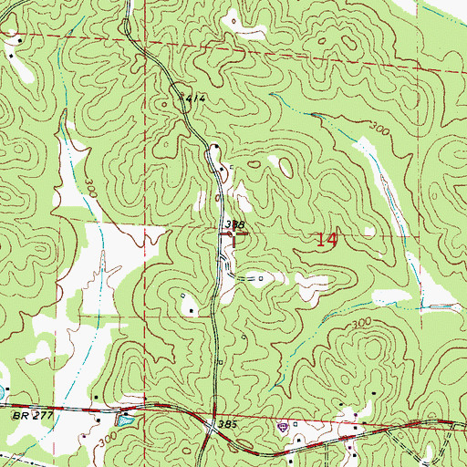 Topographic Map of Thrasher Cemetery, AL