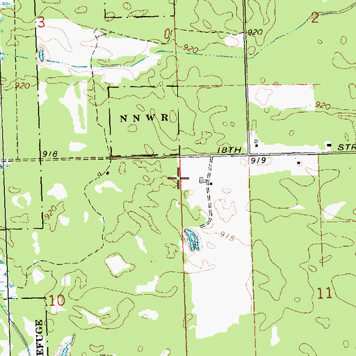 Topographic Map of Town of Necedah, WI