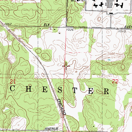 Topographic Map of Town of New Chester, WI