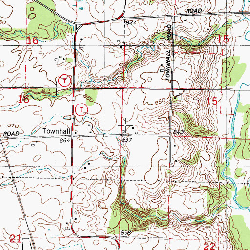 Topographic Map of Town of New Denmark, WI