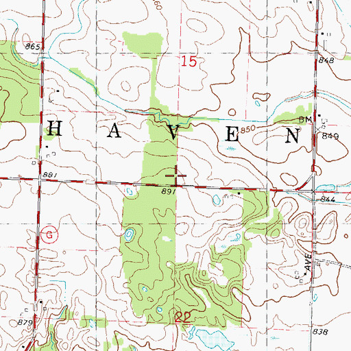 Topographic Map of Town of New Haven, WI