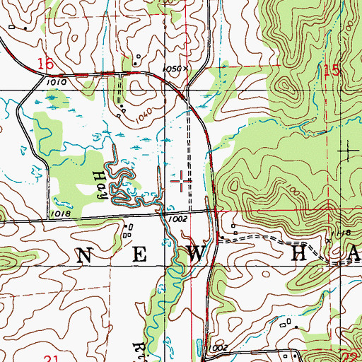 Topographic Map of Town of New Haven, WI