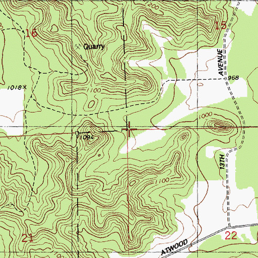 Topographic Map of Town of New Lyme, WI