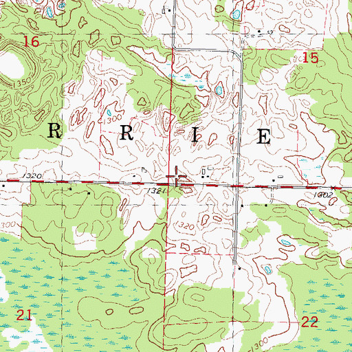 Topographic Map of Town of Norrie, WI