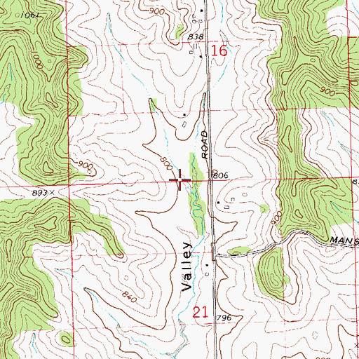 Topographic Map of Town of North Bend, WI