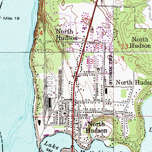 Topographic Map of Village of North Hudson, WI