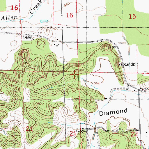 Topographic Map of Town of Oakdale, WI