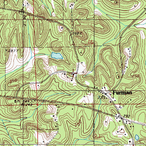Topographic Map of Bethsaida Church, AL