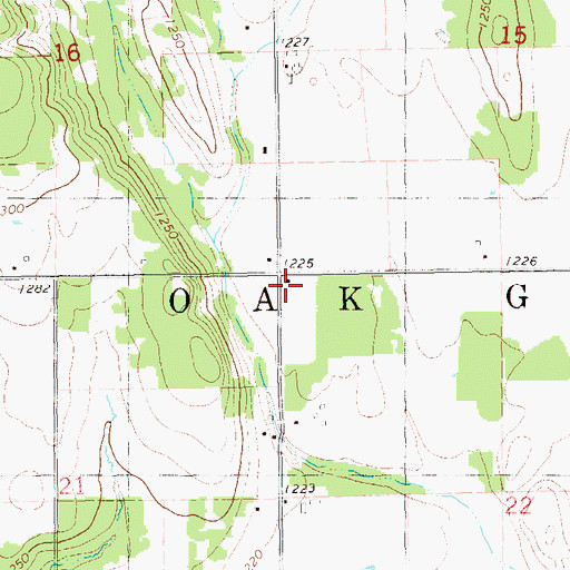 Topographic Map of Town of Oak Grove, WI