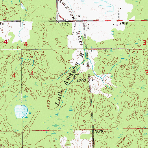 Topographic Map of Town of Oakland, WI