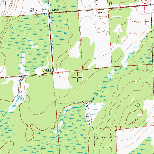 Topographic Map of Town of Ogema, WI