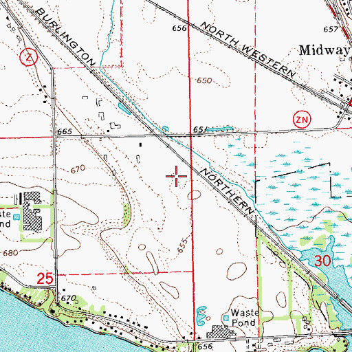 Topographic Map of Town of Onalaska, WI