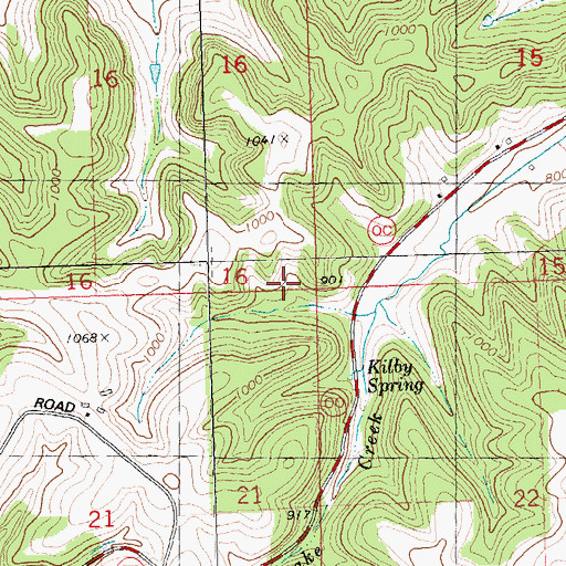 Topographic Map of Town of Orion, WI