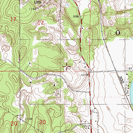 Topographic Map of Town of Osceola, WI