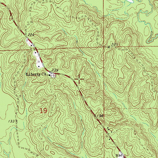 Topographic Map of Lane Cemetery, AL
