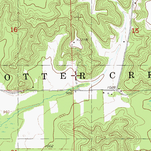 Topographic Map of Town of Otter Creek, WI