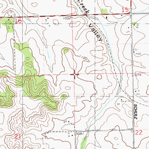 Topographic Map of Town of Otter Creek, WI