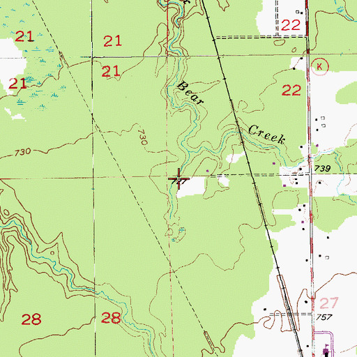 Topographic Map of Town of Parkland, WI