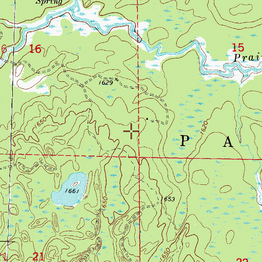 Topographic Map of Town of Parrish, WI