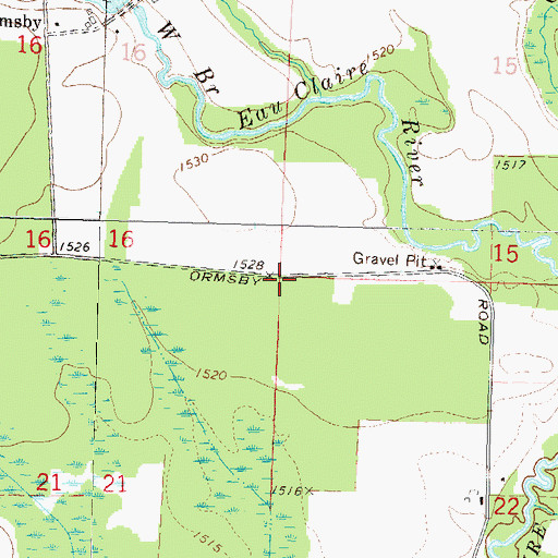 Topographic Map of Town of Peck, WI