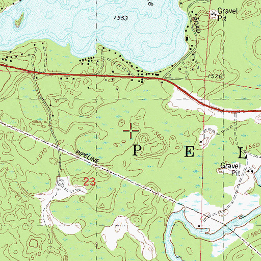 Topographic Map of Town of Pelican, WI