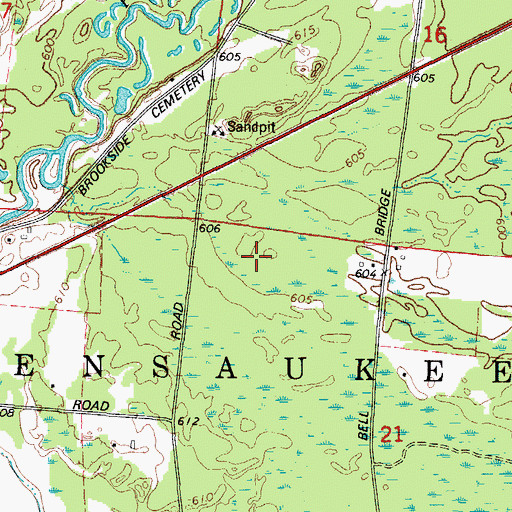 Topographic Map of Town of Pensaukee, WI