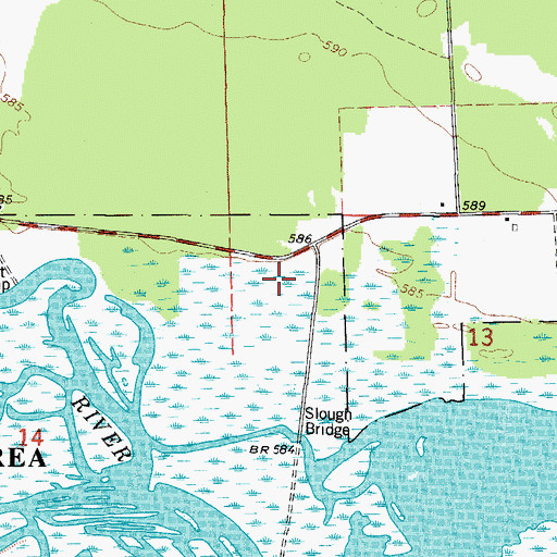 Topographic Map of Town of Peshtigo, WI