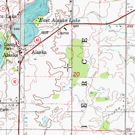Topographic Map of Town of Pierce, WI