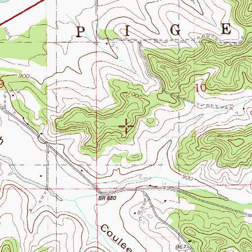 Topographic Map of Town of Pigeon, WI
