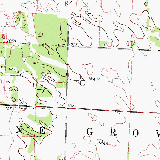 Topographic Map of Town of Pine Grove, WI