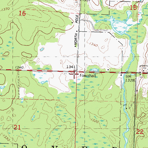 Topographic Map of Town of Plover, WI