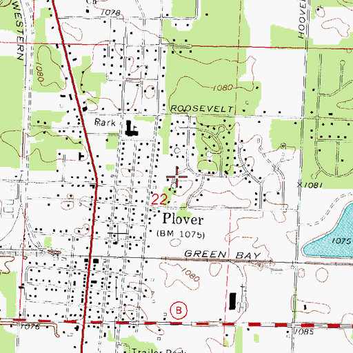 Topographic Map of Village of Plover, WI