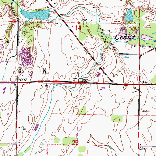 Topographic Map of Town of Polk, WI
