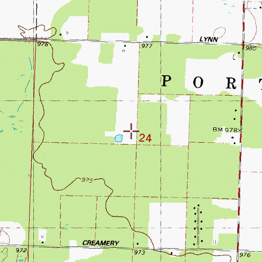 Topographic Map of Town of Port Edwards, WI