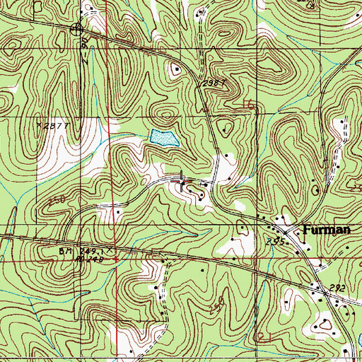 Topographic Map of Tate Church, AL