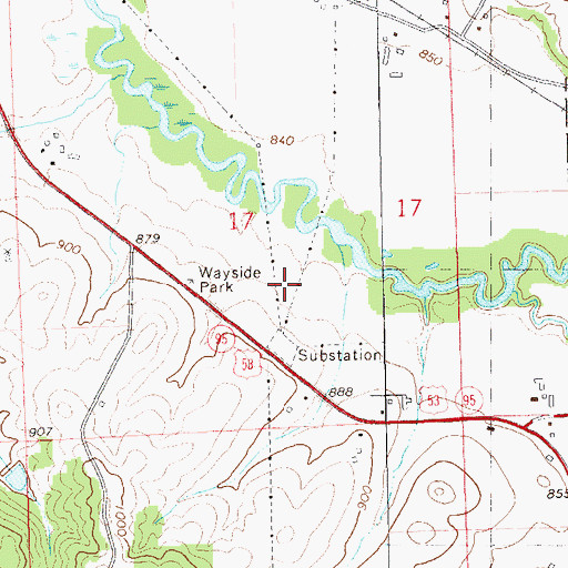 Topographic Map of Town of Preston, WI