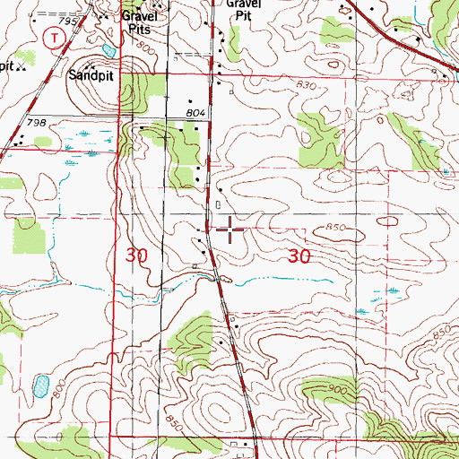 Topographic Map of Town of Princeton, WI