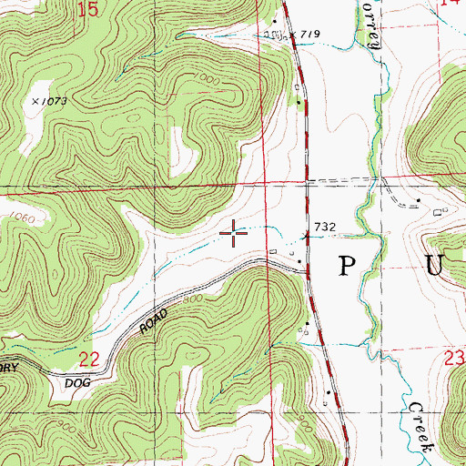 Topographic Map of Town of Pulaski, WI