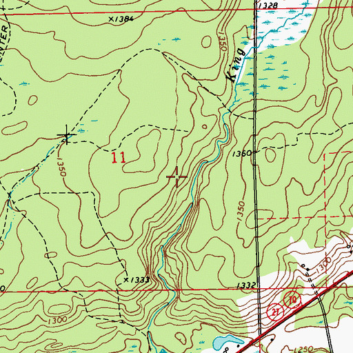 Topographic Map of Town of Radisson, WI