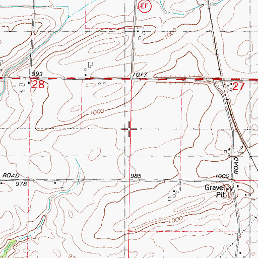 Topographic Map of Town of Randolph, WI