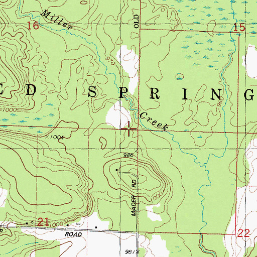 Topographic Map of Town of Red Springs, WI