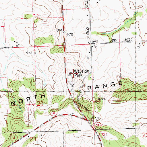 Topographic Map of Town of Reedsburg, WI