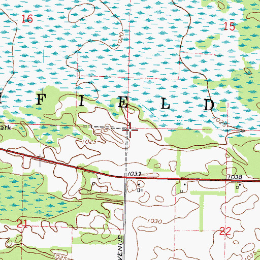 Topographic Map of Town of Richfield, WI