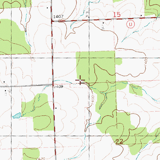 Topographic Map of Town of Rietbrock, WI