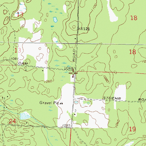 Topographic Map of Town of Riverview, WI