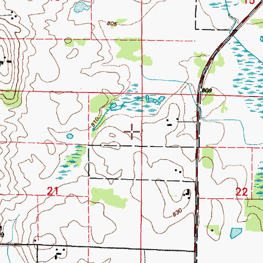 Topographic Map of Town of Rockland, WI