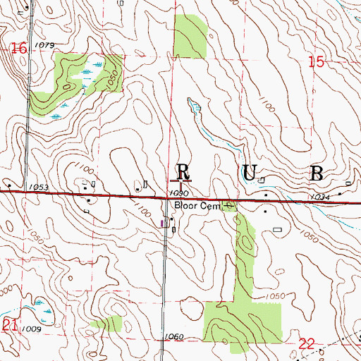 Topographic Map of Town of Rubicon, WI