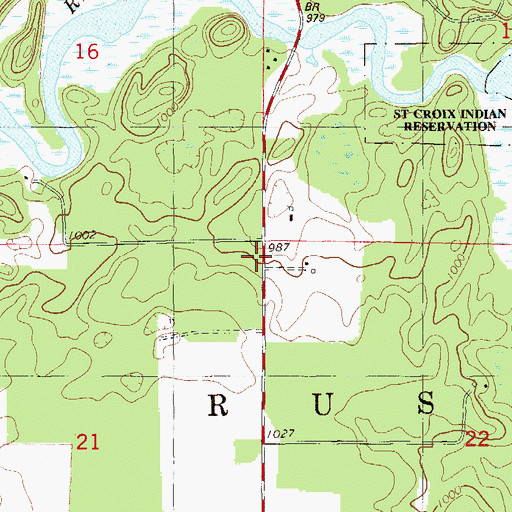 Topographic Map of Town of Rusk, WI