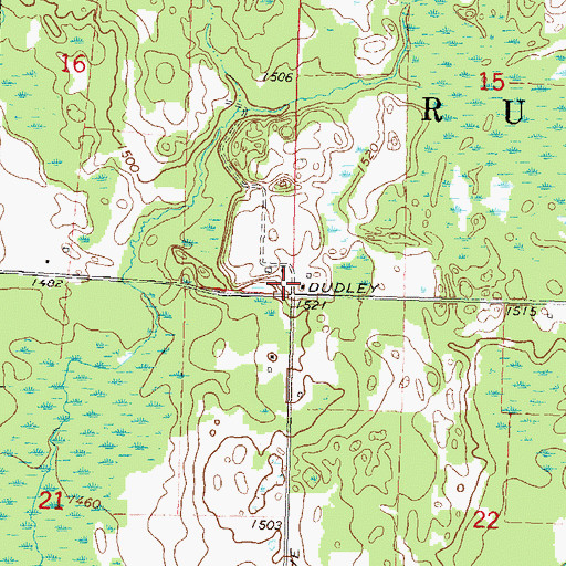 Topographic Map of Town of Russell, WI