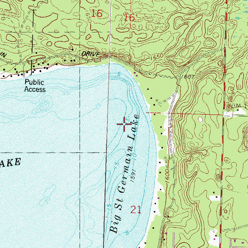Topographic Map of Town of Saint Germain, WI